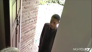 Black leading lady escort joins to a mature couple